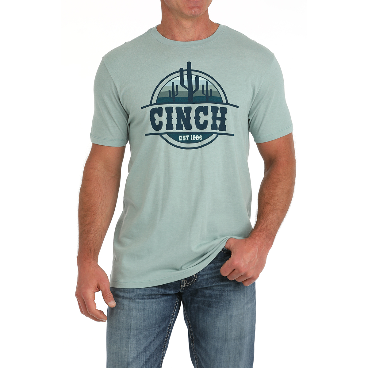 Cinch Men's Logo Green Graphic T-Shirt MTT1690664