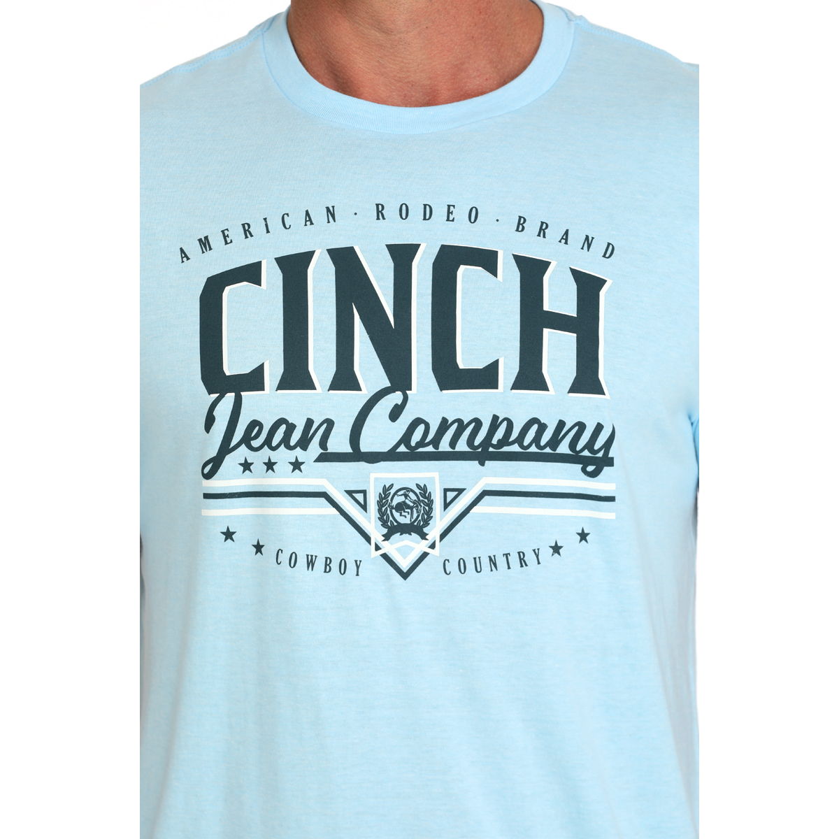 Cinch Men's Light Blue Jean Company Short Sleeve T-Shirt MTT1690673