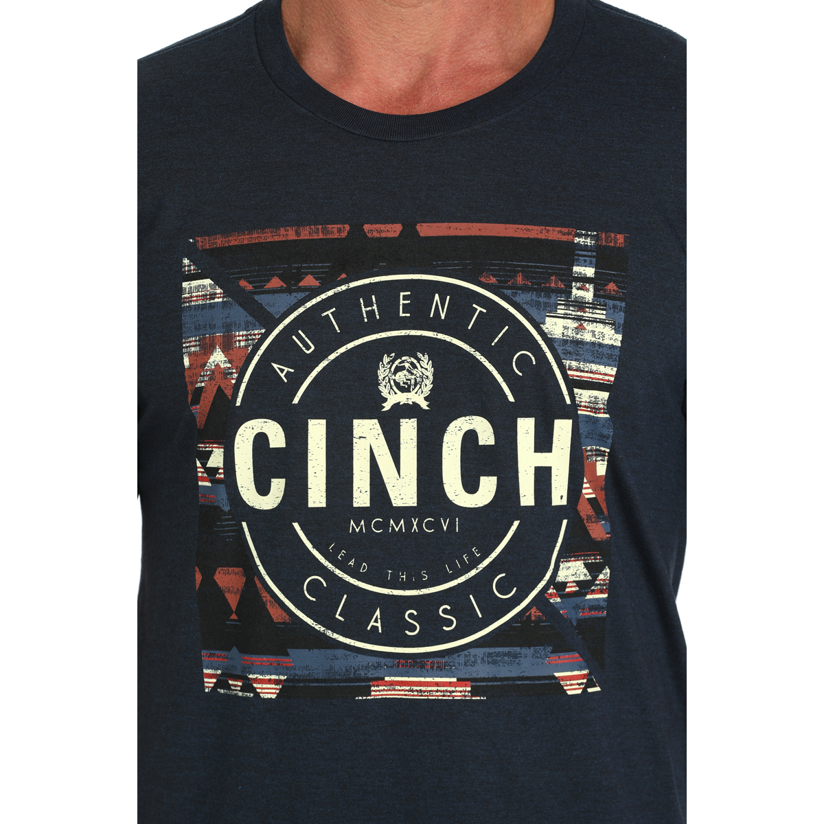 Cinch Men's Navy Logo Graphic Short Sleeve T-Shirt MTT1690674