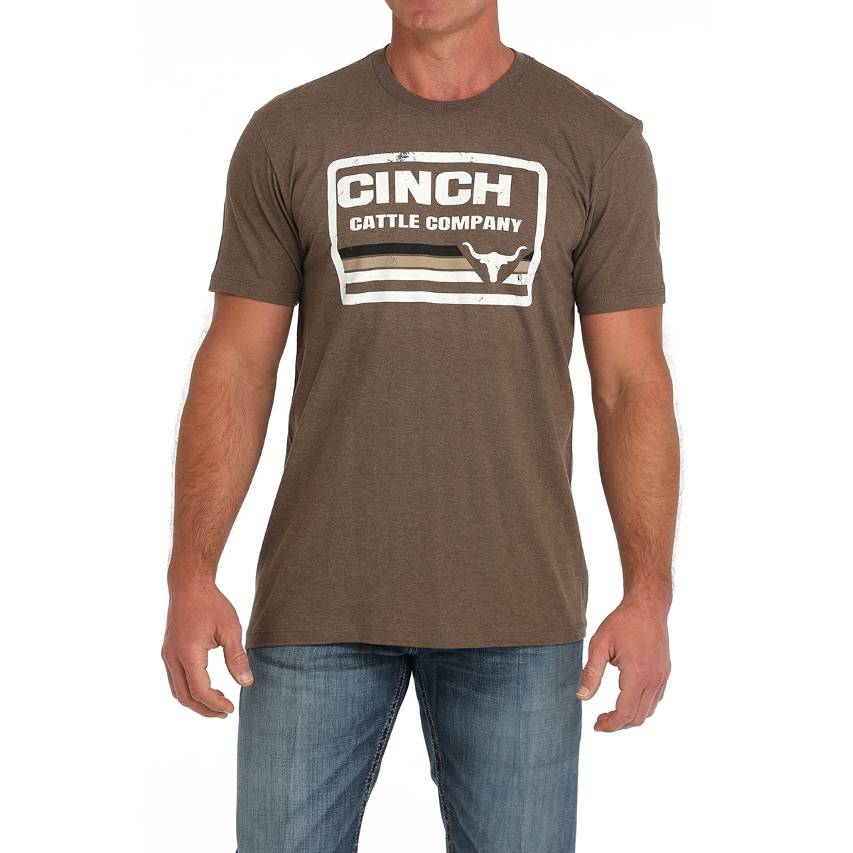 Cinch Men's Brown Cattle Company Short Sleeve T-Shirt MTT1690675