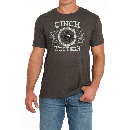 Cinch Men's Putty Logo Charcoal Graphic T-Shirt MTT1690678