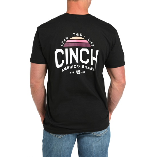 Cinch Men's Lead This Life Logo Black Graphic T-Shirt MTT1690679
