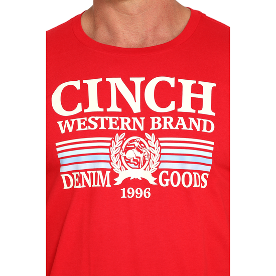 Cinch Men's Logo Graphic Vibrant Red T-Shirt MTT1690686