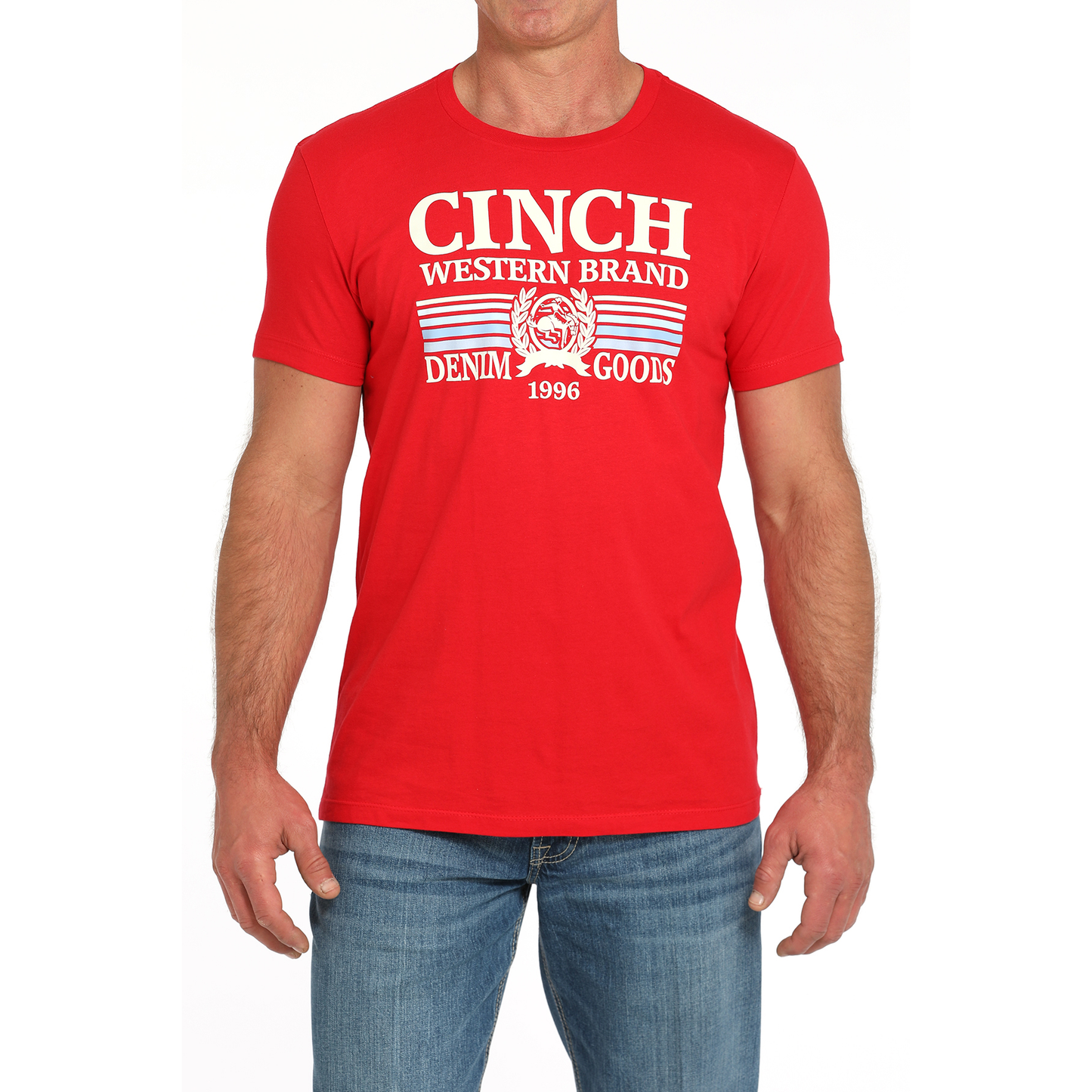 Cinch Men's Logo Graphic Vibrant Red T-Shirt MTT1690686