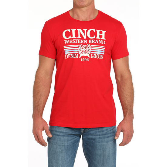 Cinch Men's Logo Graphic Vibrant Red T-Shirt MTT1690686