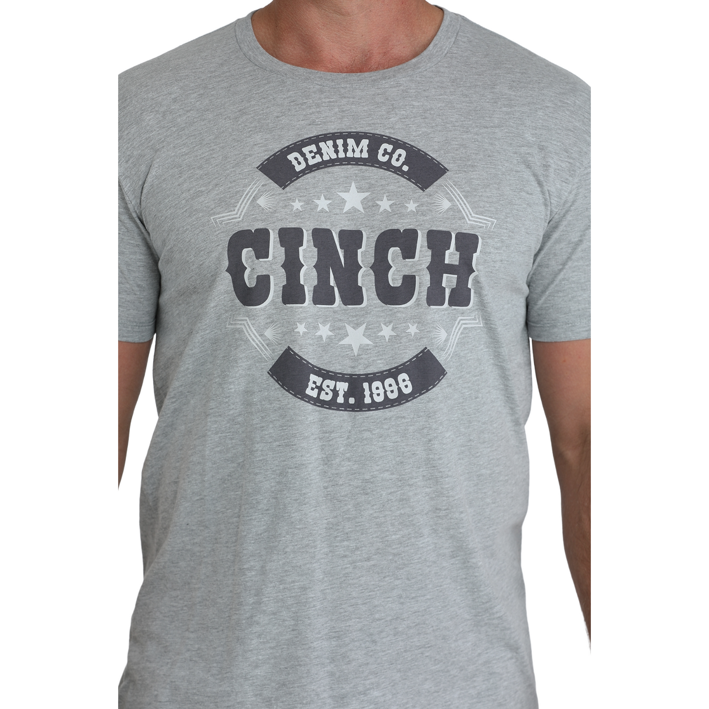 Cinch Men's Short Sleeve Gray Logo Graphic T-Shirt MTT1690690