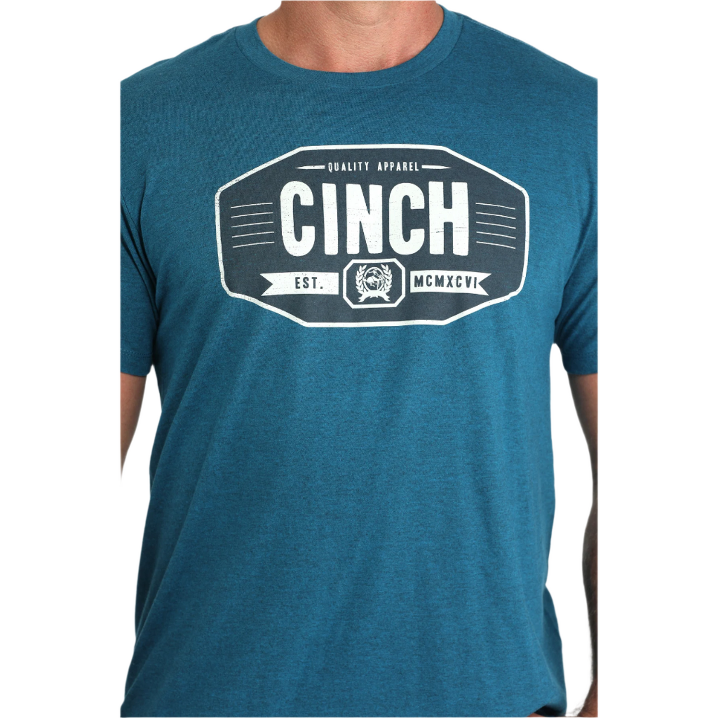 Cinch Men's Teal Heather Logo Graphic T-Shirt MTT1690692