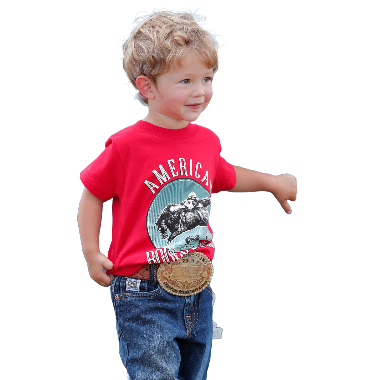 Cinch Infant Boy's Red American Rodeo Logo Graphic T-Shirt MTT7671090