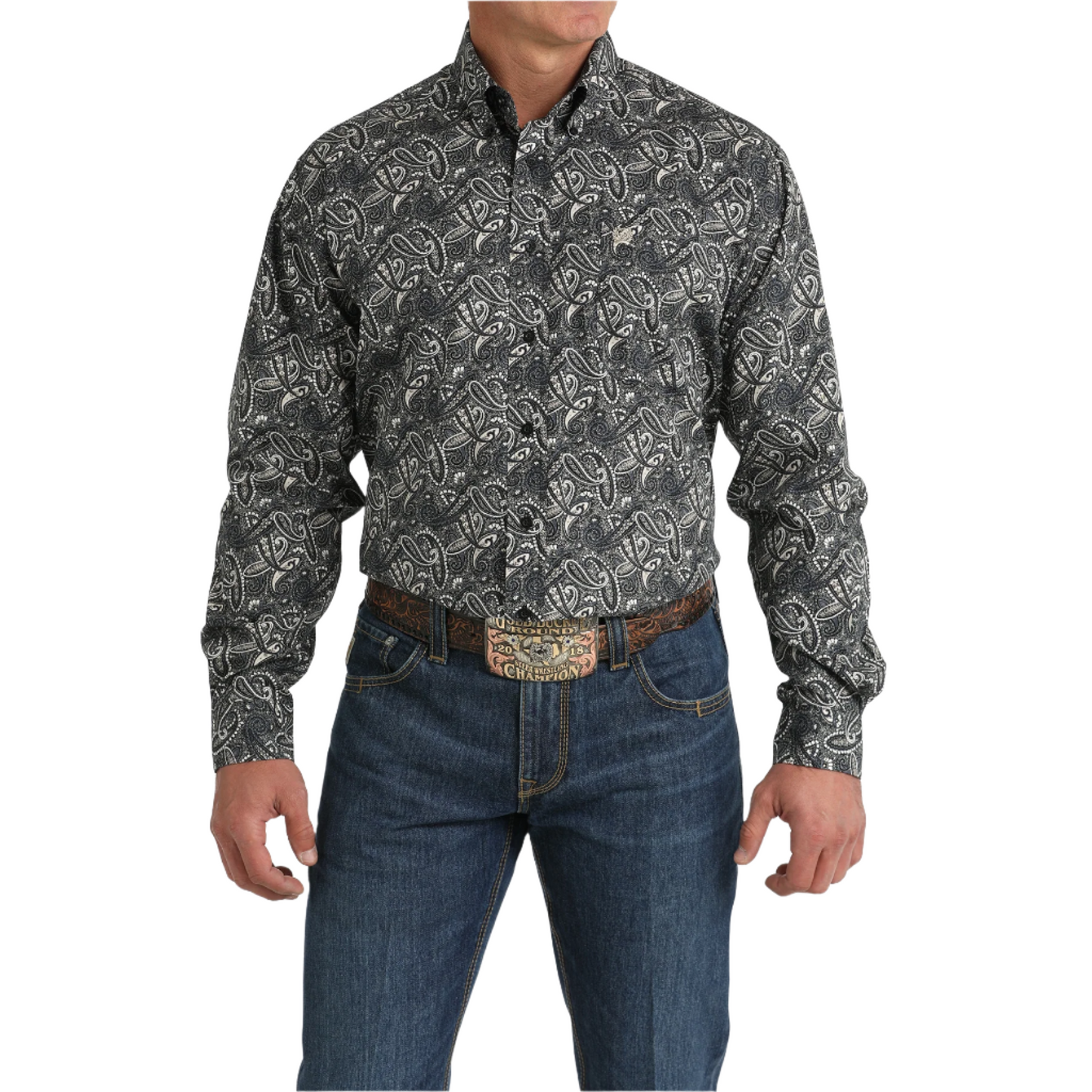 black paisley dress shirt Men's Black Paisley Shirt