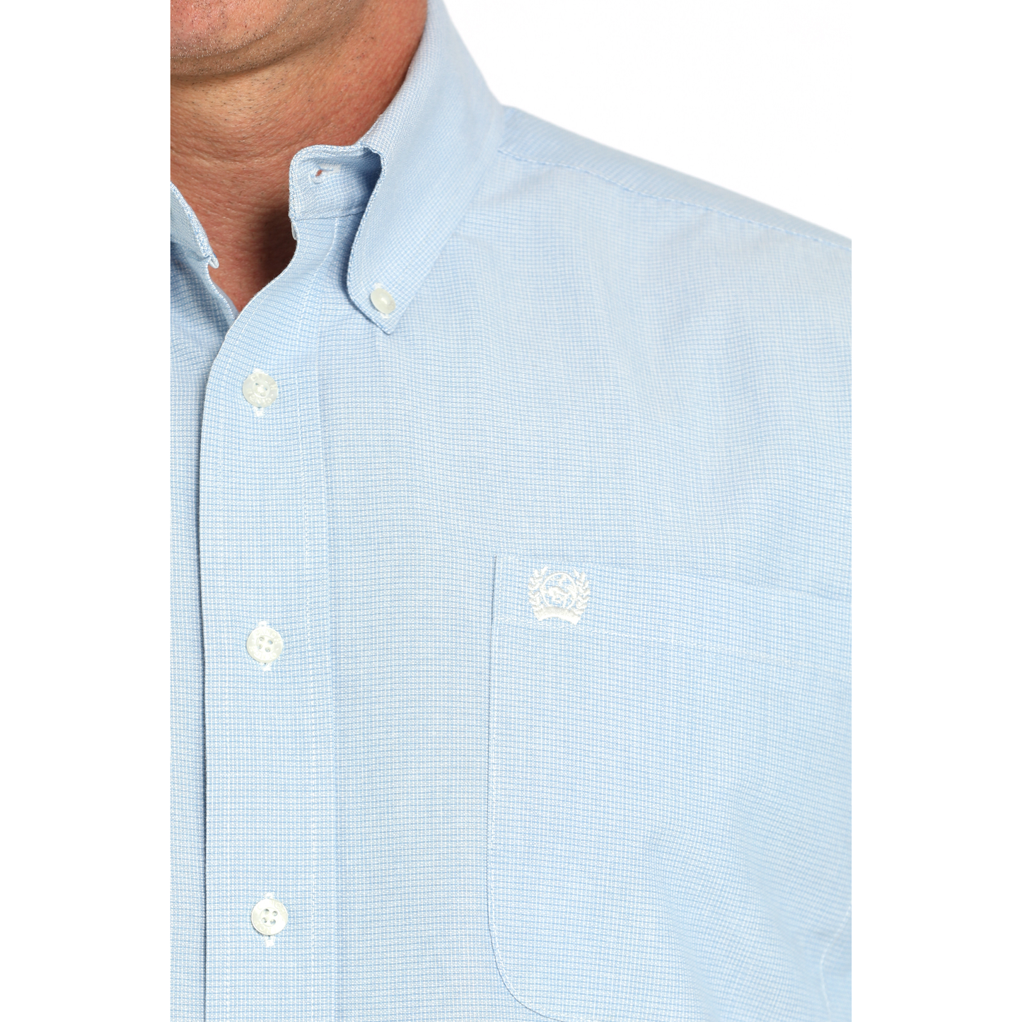 Cinch Men's Solid Light Blue Button Down Shirt MTW1105949