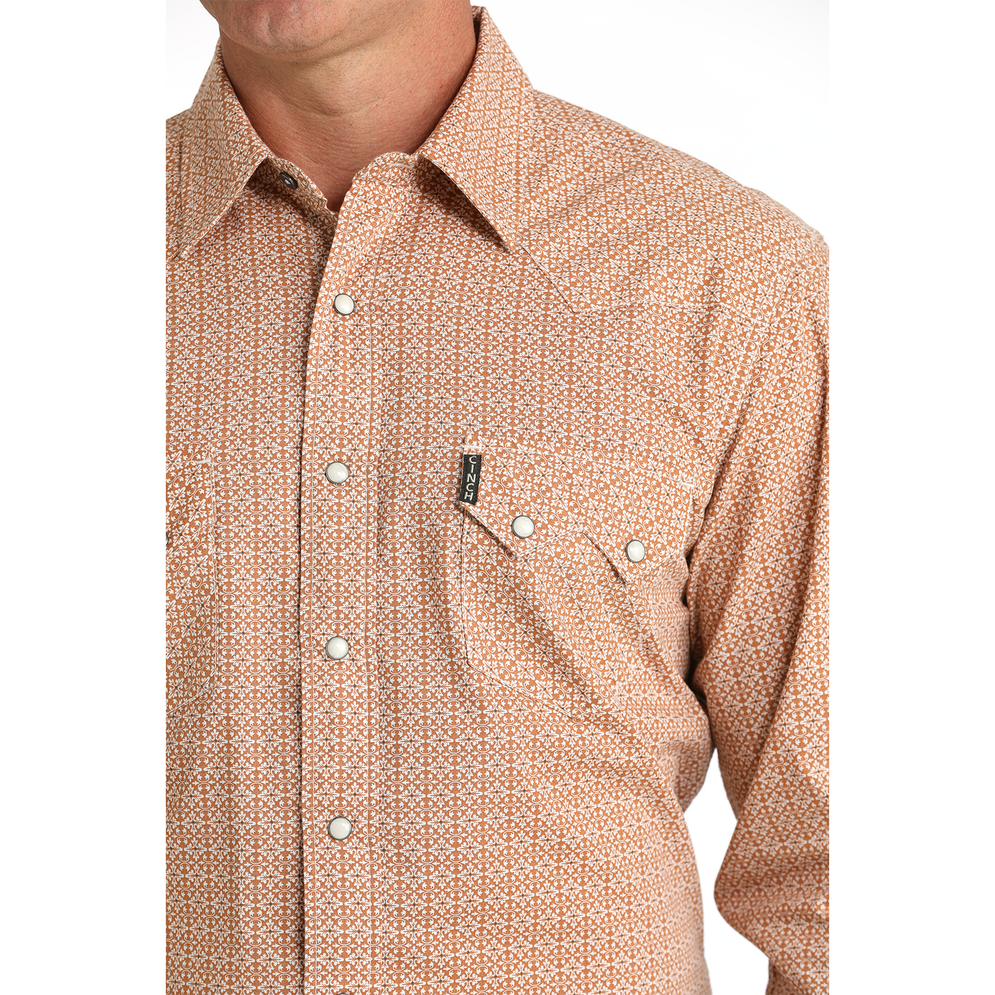 Cinch Men's Gold Western Print Modern Fit Button Down Shirt MTW1301078 Cinch Men's Gold Western Print Modern Fit Button Down Shirt MTW1301078