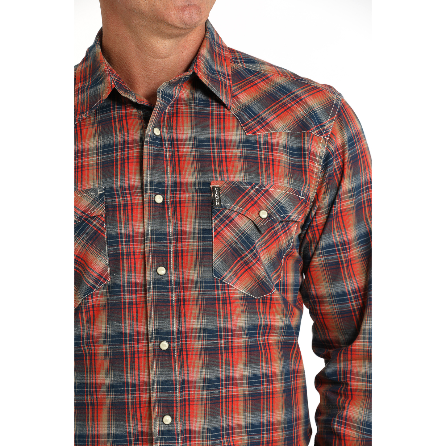 Cinch Men's Plaid Modern Fit Snap Front Shirt MTW1303079
