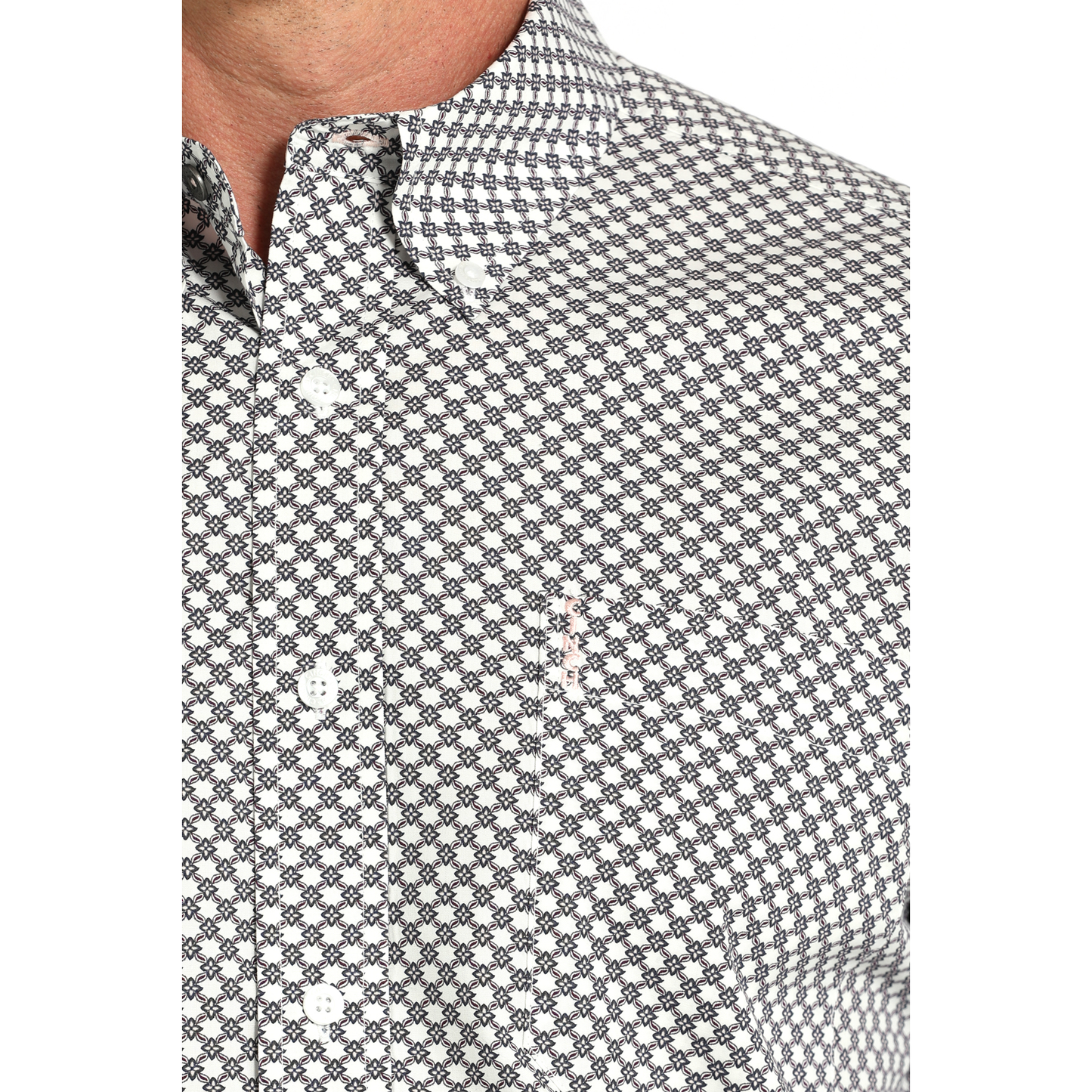Cinch Men's Modern Square Print Western Button Down Shirt MTW1347129