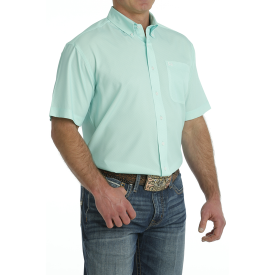 Cinch Men's Arena Flex Mint Short Sleeve Button Down Shirt MTW1704129