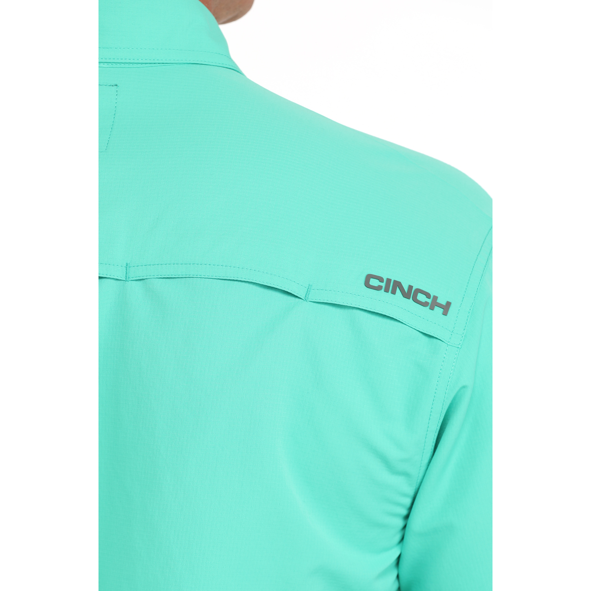 Cinch Men's Vented Solid Turquoise Button Down Shirt MTW1723001