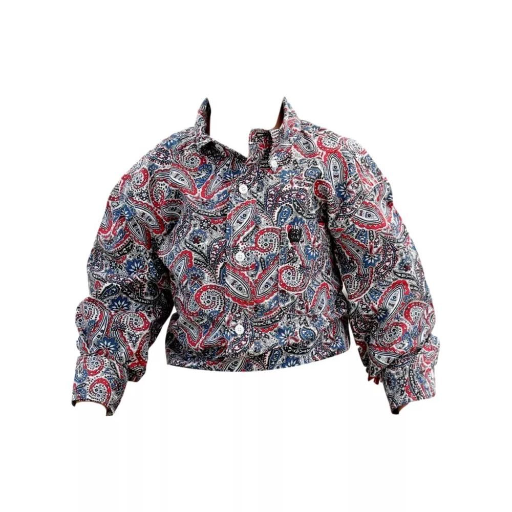 Cinch Youth Boy's Multicolor Paisley Print Button Down Shirt MTW7060346