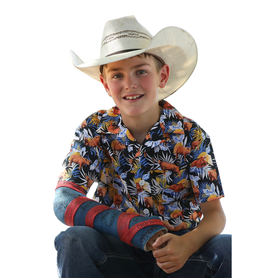 Cinch Youth Boy's Multicolor Floral Camp Button Shirt MTW7170001
