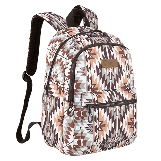 Wrangler Ladies Aztec Print Brown Backpack  WG2206-9110BR