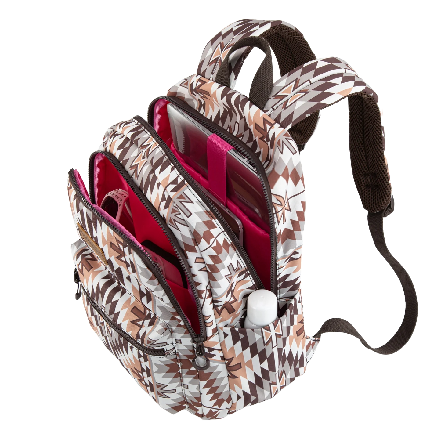 Wrangler Ladies Aztec Print Brown Backpack  WG2206-9110BR