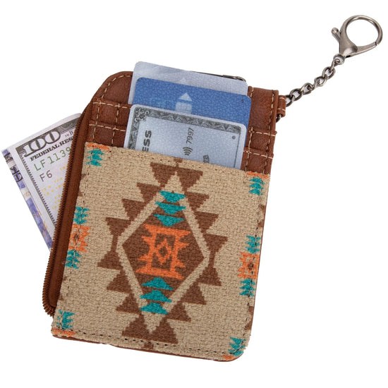 Wrangler Ladies Southwestern Mini Tan Card Case WG2203-W005TN