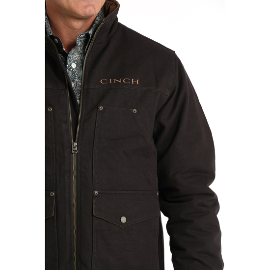 Cinch Men's Concealed Carry Canvas Brown Jacket MWJ1068004