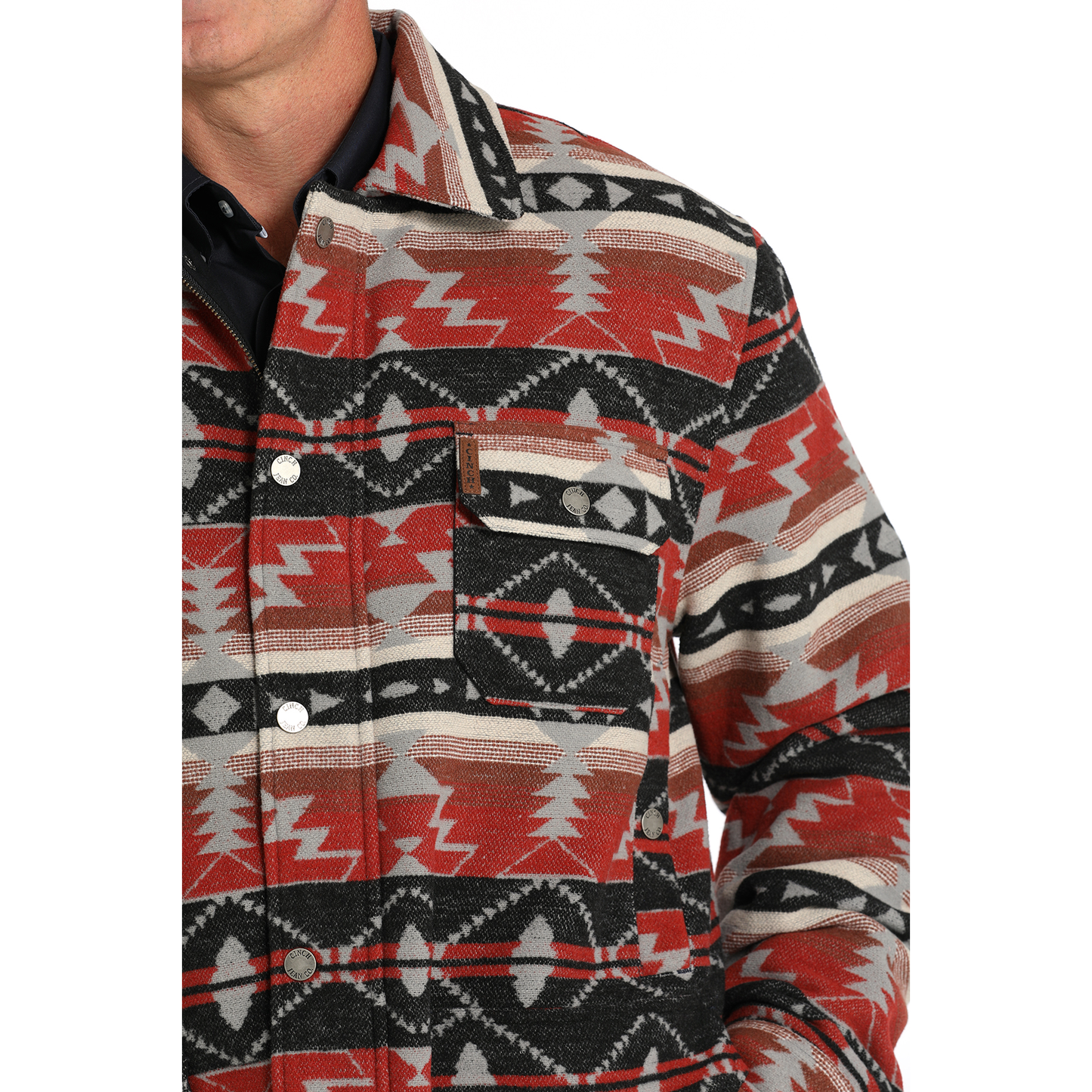 Cinch Men's Frontier Aztec Burgundy & Black Jacket MWJ1572004