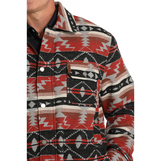 Cinch Men's Frontier Aztec Burgundy & Black Jacket MWJ1572004