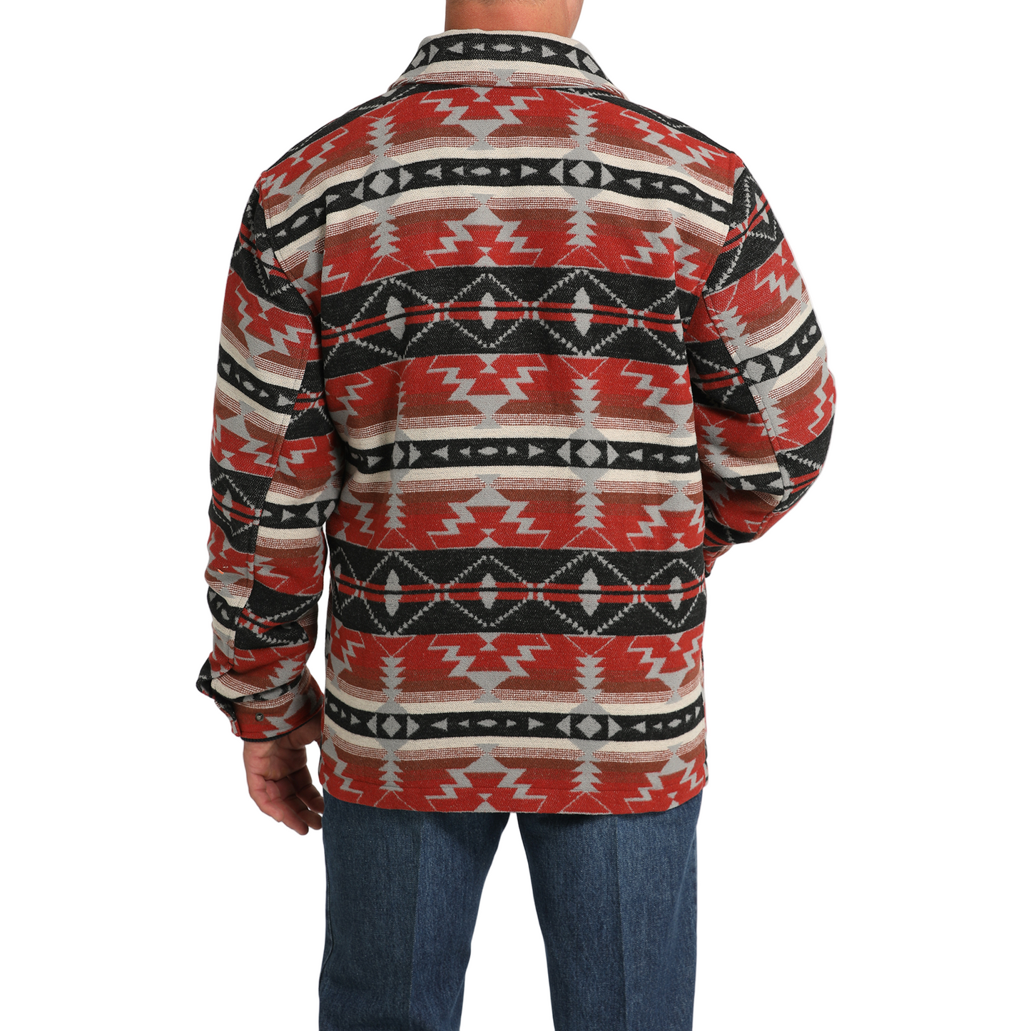 Cinch Men's Frontier Aztec Burgundy & Black Jacket MWJ1572004