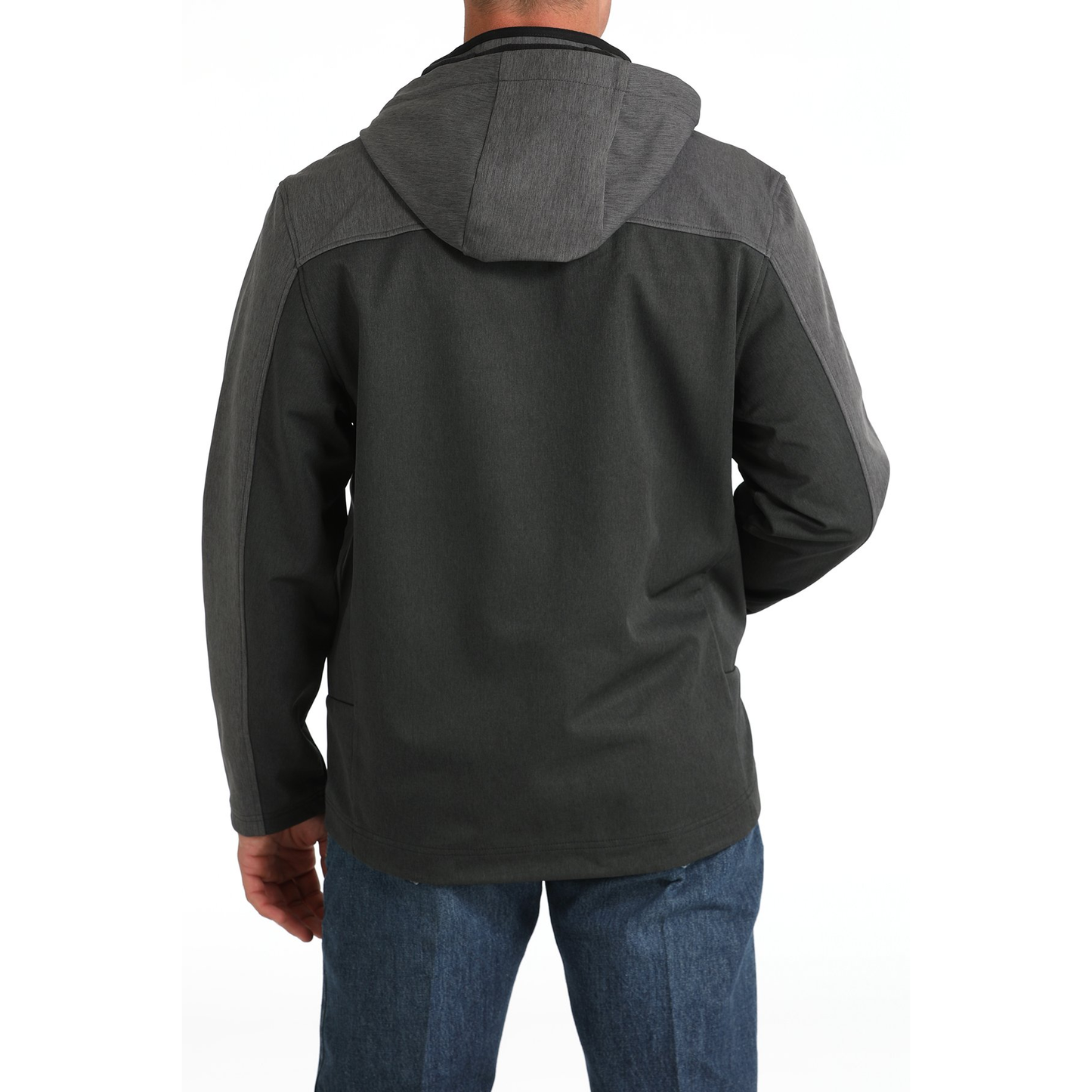 Cinch Men's Black & Charcoal Grey Hooded Softshell Jacket MWJ1593002