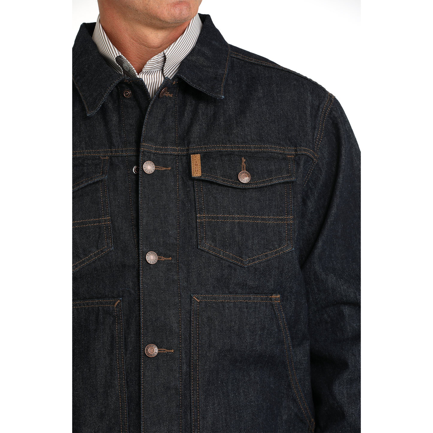 Cinch Men's Indigo Wash Button Down Denim Jacket MWJ1905001
