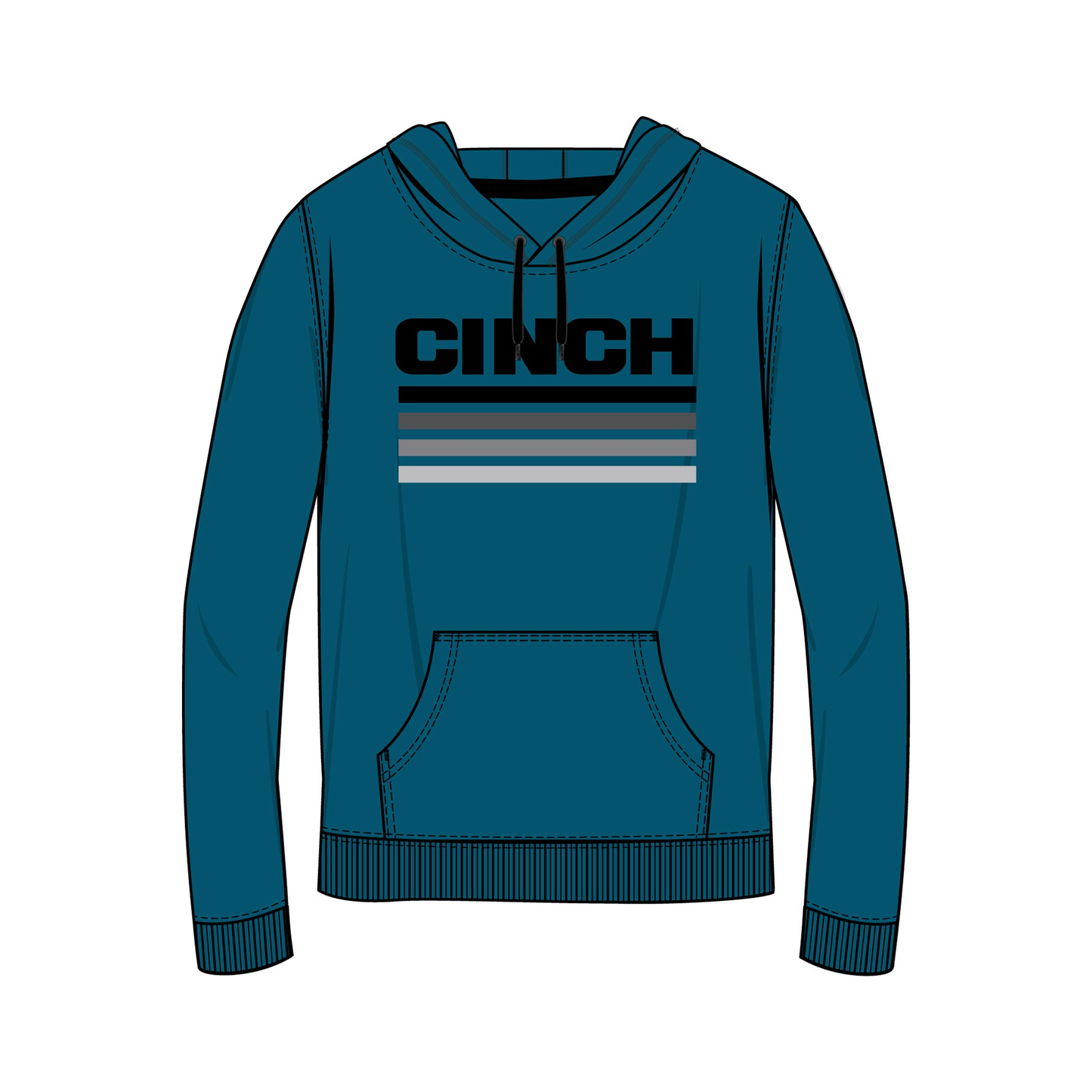 Cinch Men's Teal Logo Graphic Pullover Hoodie MWK1206031