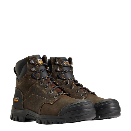 Ariat® Men's Treadfast 6" Waterproof Dark Brown Work Boots 10040266