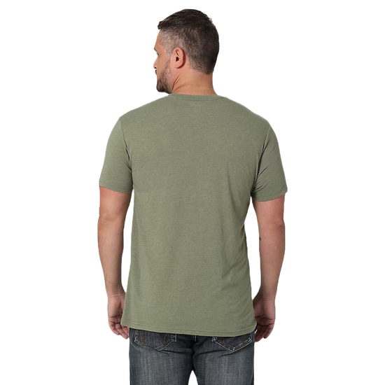 Wrangler Men's Graphic Logo Deep Lichen Heather Green T-Shirt 2336213