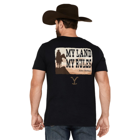 Yellowstone® Men's "My Land My Rules" Navy Graphic T-Shirt 66-331-239