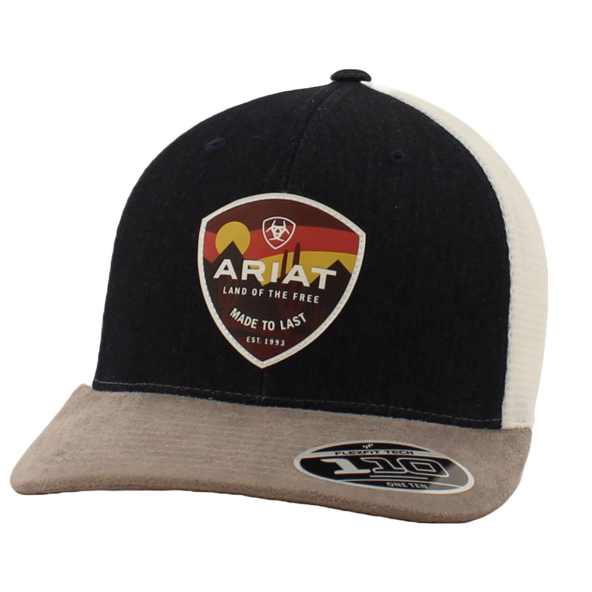 Ariat® Men's Rubber Patch Denim Baseball Snapback Hat A300018120