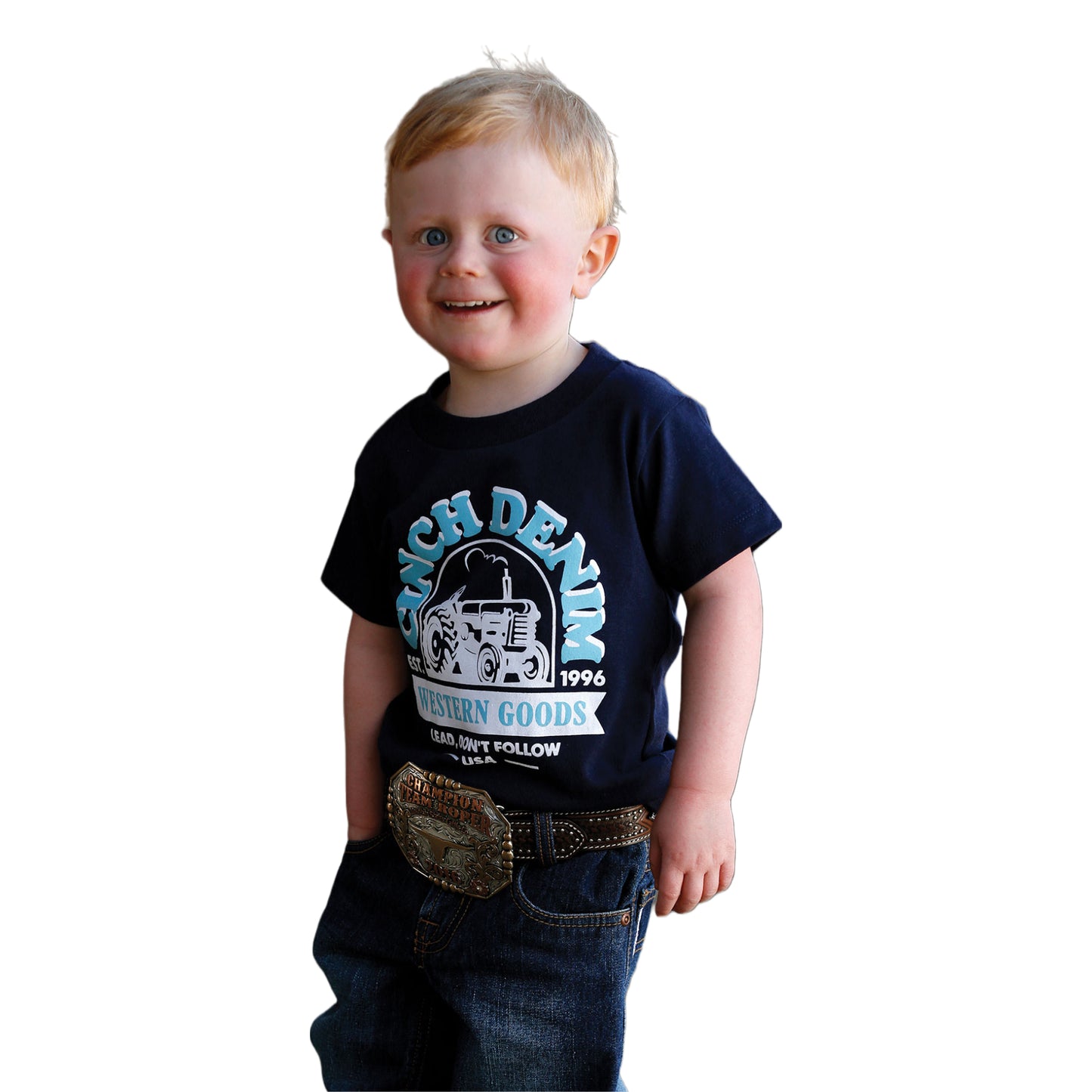 Cinch® Toddler Tractor Graphic Short Sleeve Navy T-Shirt MTT7671073