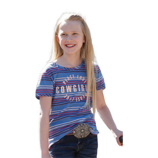 Cruel Denim Children's Cowgirl Royal Blue Striped T-Shirt CTT8510004
