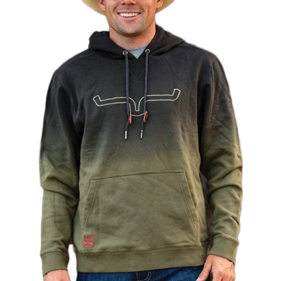 Kimes Ranch Men's Layton Fleece Ombre Hooded Sweatshirt LAY-BLK
