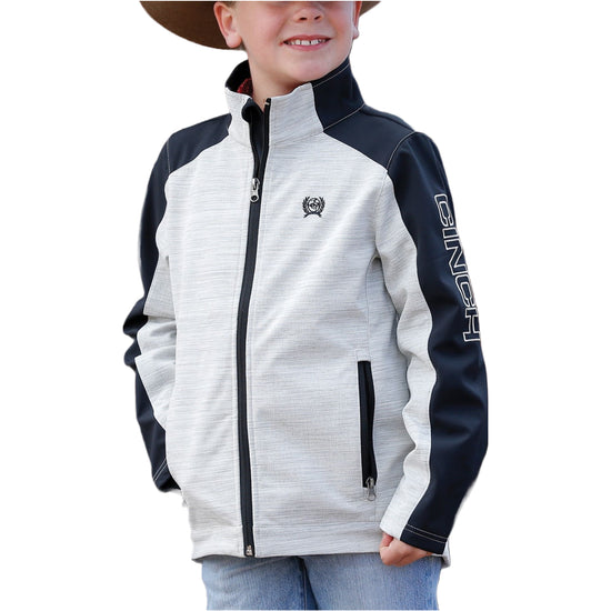 Cinch Children's Bonded Full Zip Grey and Black Jacket MWJ7910001