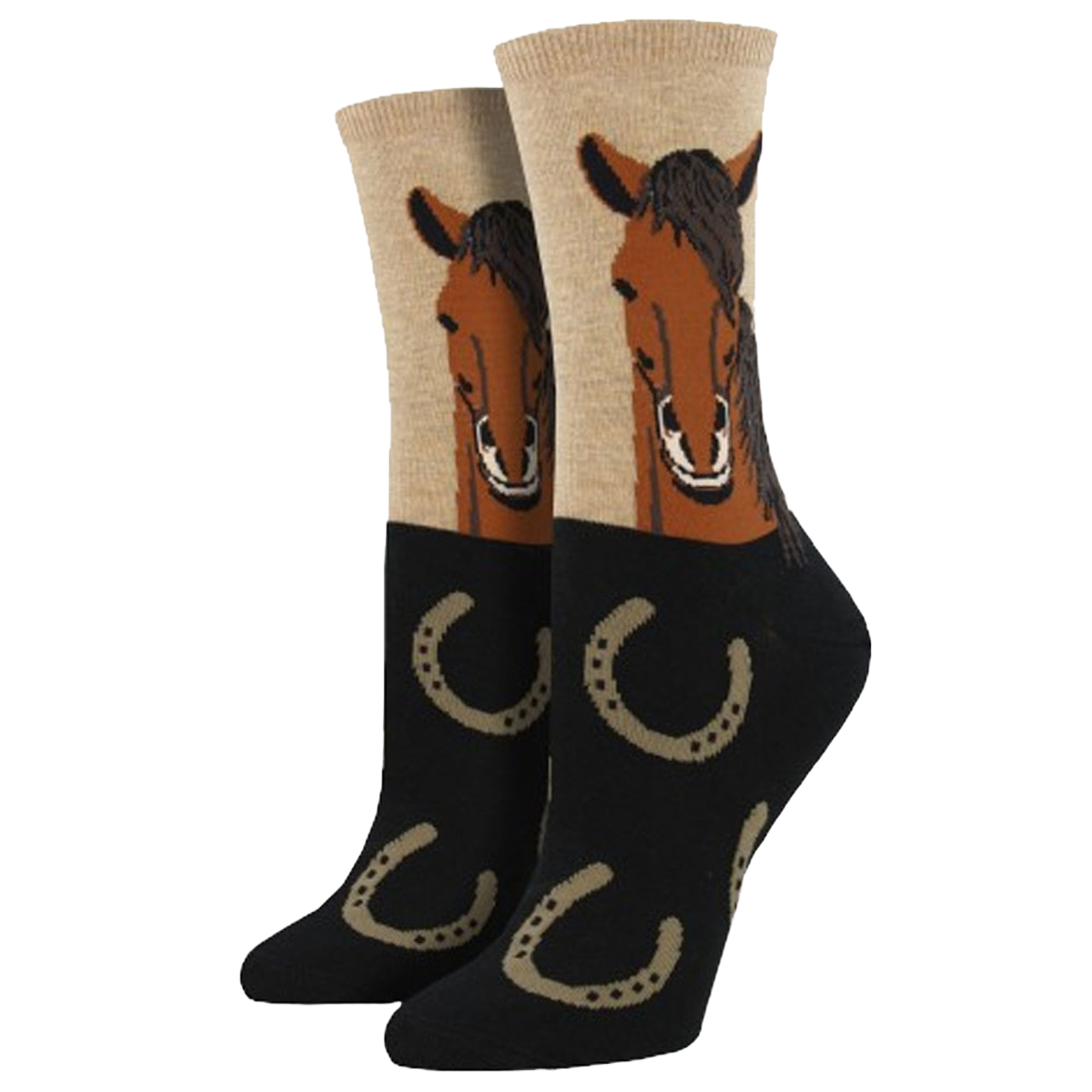 SockSmith® Ladies "Horse Portrait" Socks WNC760-HEM