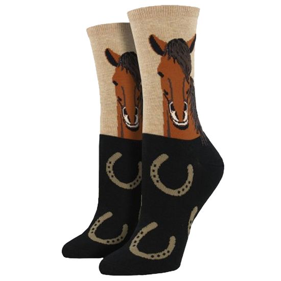 SockSmith® Ladies "Horse Portrait" Socks WNC760-HEM