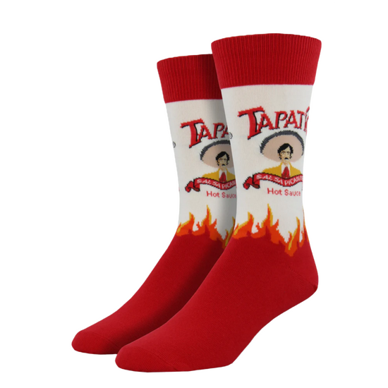 SockSmith Men's Tapatio Red & White Socks MNC625-WHI
