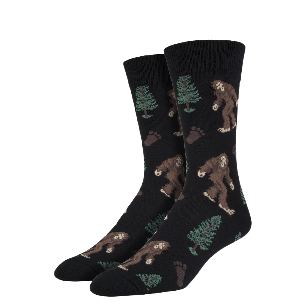 SockSmith Men's Bigfoot Black Socks SSM1423-BLK