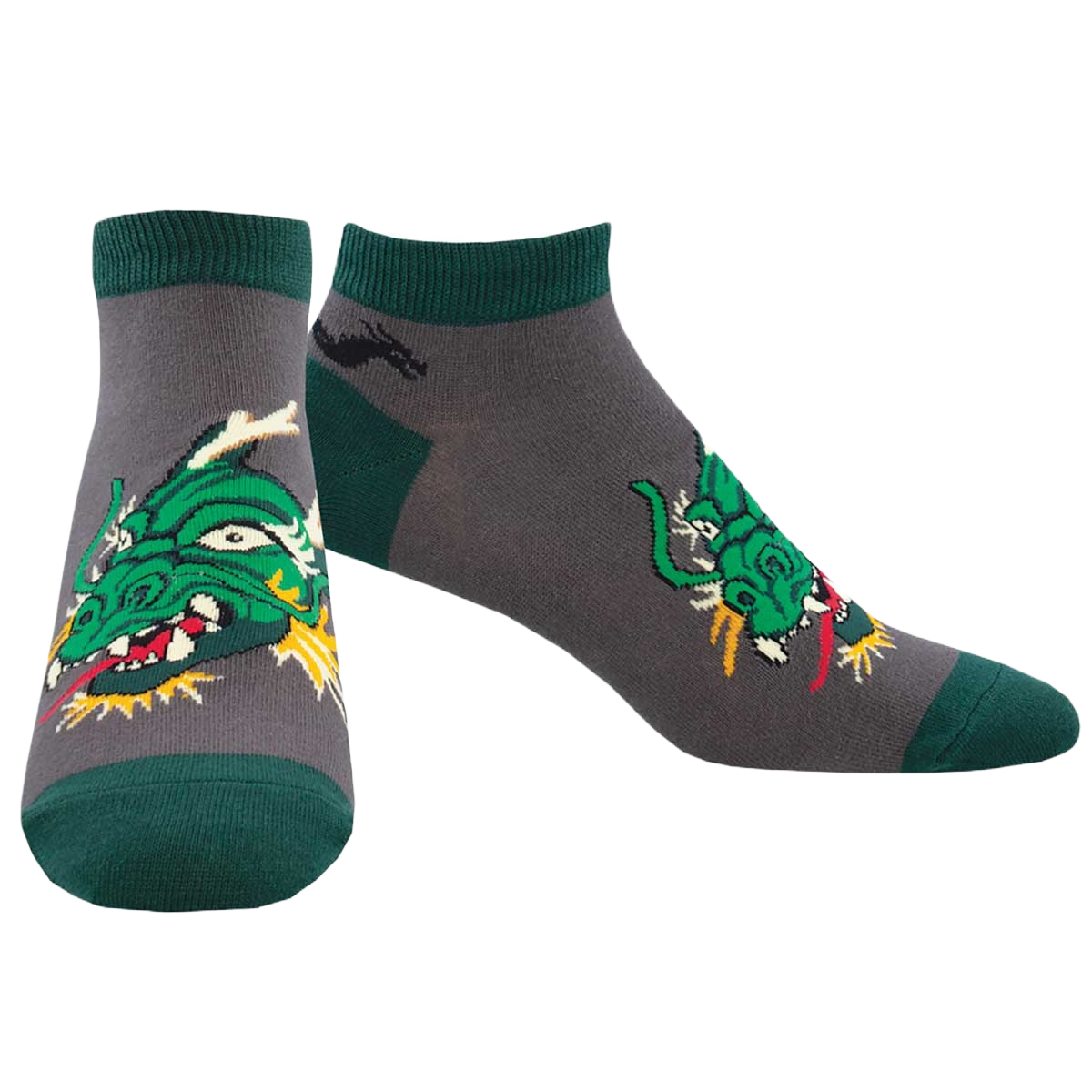 SockSmith Men's Dragon Green Cotton Shortie Socks MNP2265