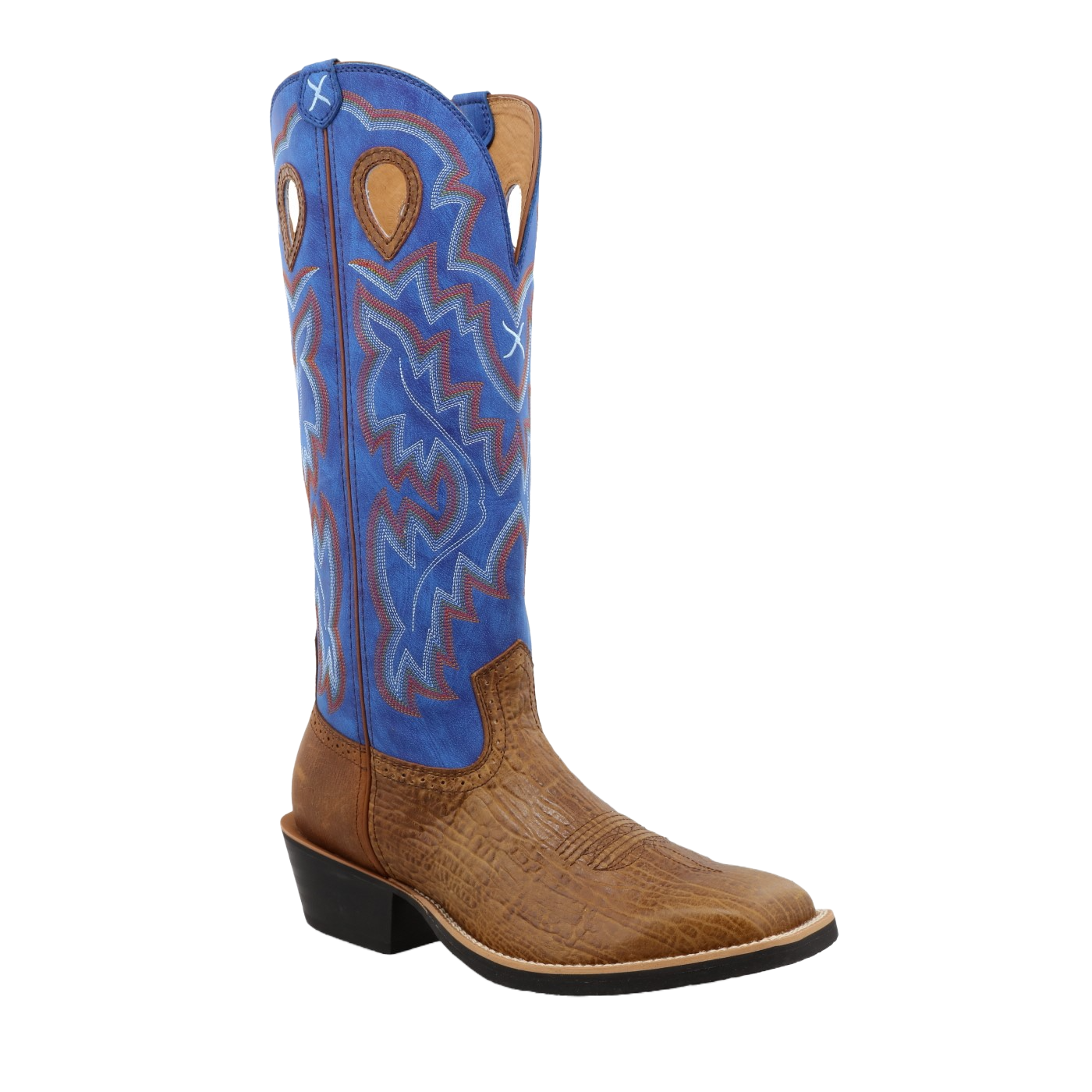 Twisted X Men's 16" Buckaroo Ginger & Blue Square Toe Boots MBK0034
