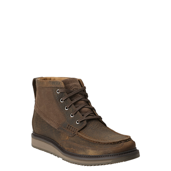 Load image into Gallery viewer, Ariat Men&amp;#39;s Lookout Earth Brown Leather &amp;amp; Suede Lace-Up Boots 10014153
