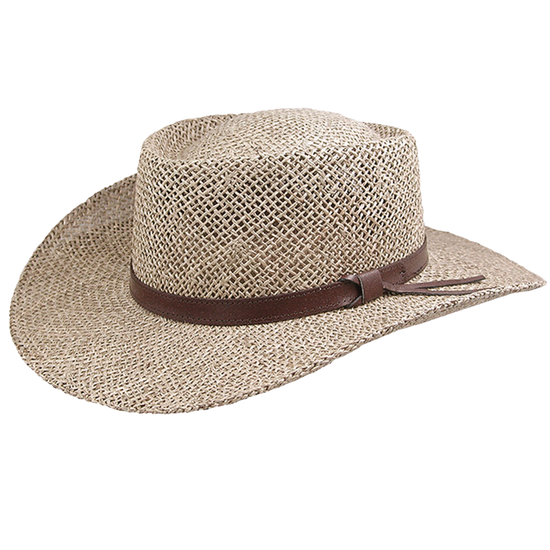 Stetson Gambler Unisex Seagrass Outdoorsman Hat TSGMBL-023205