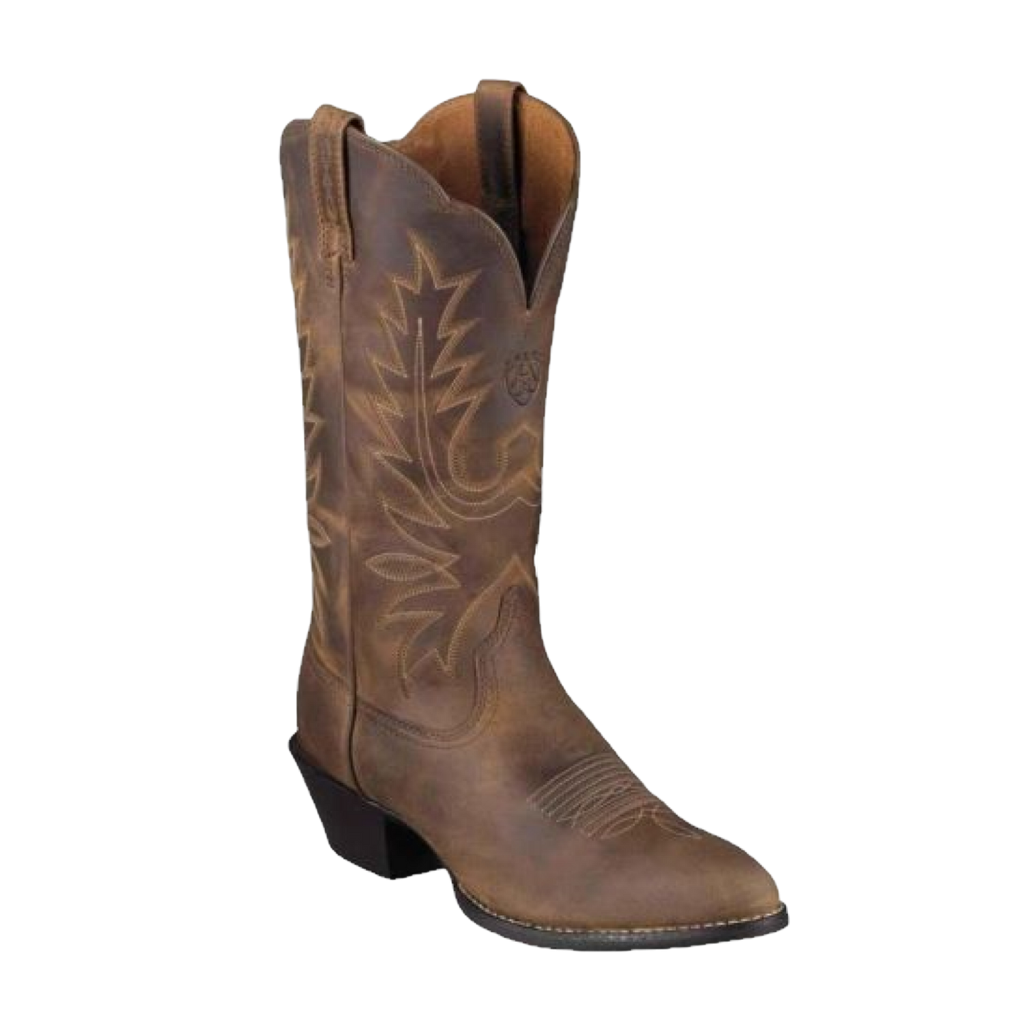 Ariat Ladies Heritage Western R Toe Boot – Distressed Brown 10001021