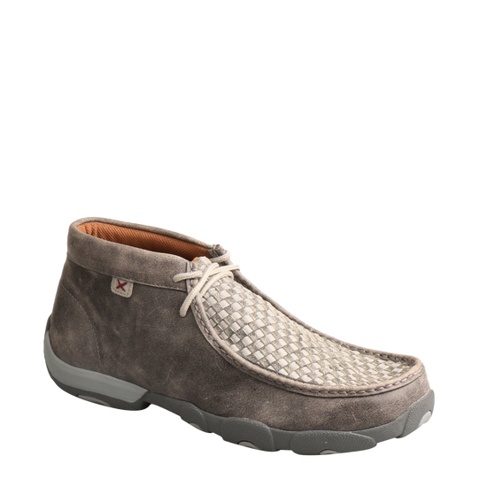 Twisted X Men's Casual Gray Basket Weave Driving Mocs MDM0073