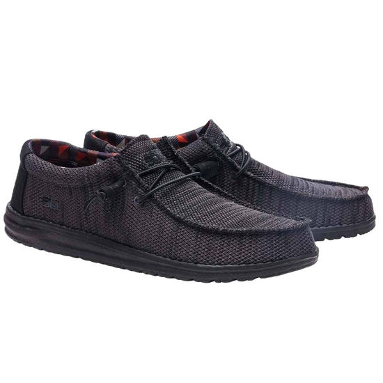 Load image into Gallery viewer, Hey Dude Men&amp;#39;s Wally Sox Jet Black Shoes 110354935-PB
